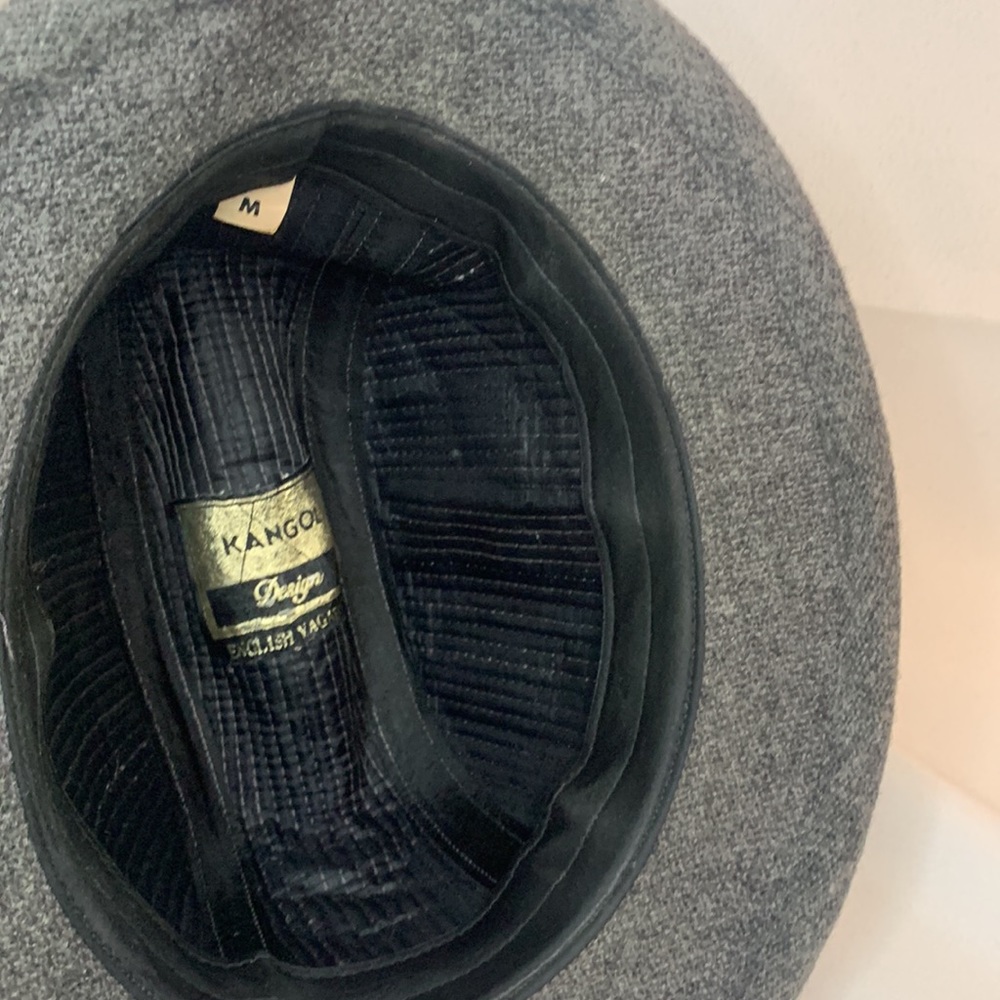 Vintage KANGOL DESIGN English Vagabond Fedora wool hat size Medium - Picture 14 of 17